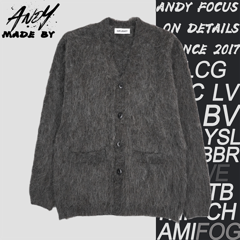 Grey Mohair Cardigan