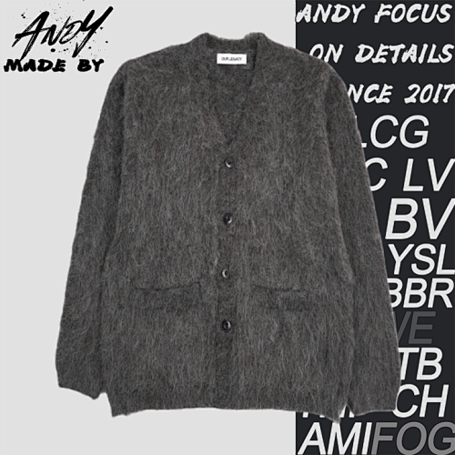 Grey Mohair Cardigan