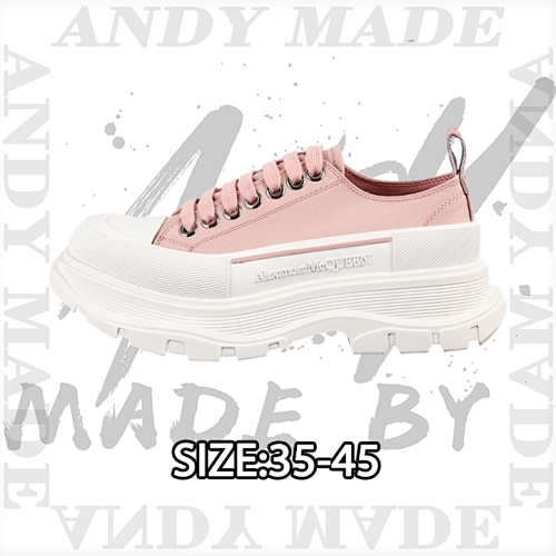 Alexander McQueen Platform Shoes With Thick Sole And Height-increasing Canvas Shoes