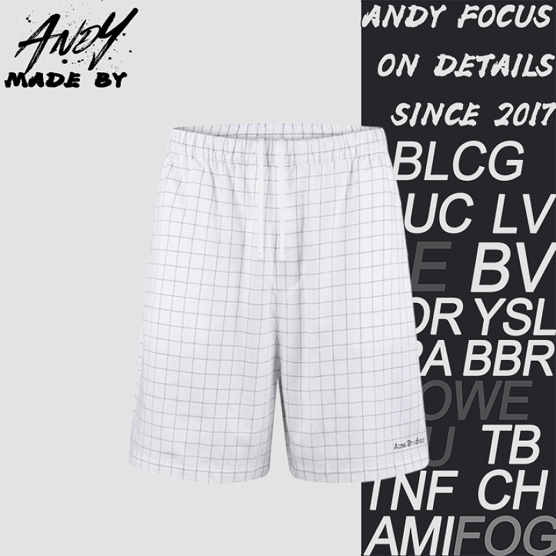 Plaid Logo Casual Shorts