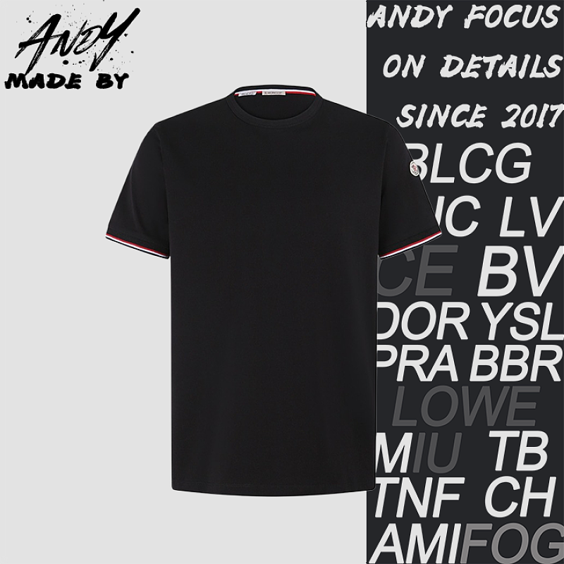 Logo Tricolor-Trim Cotton T-Shirt