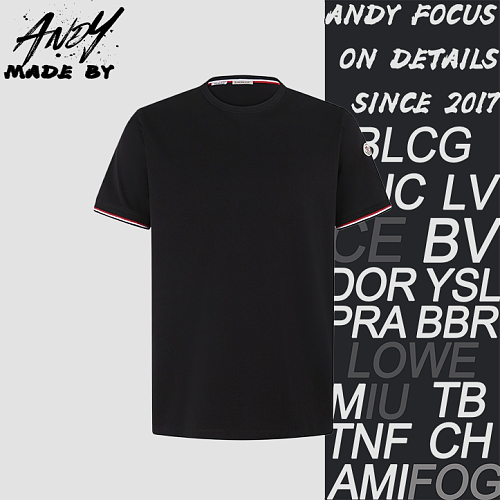 Logo Tricolor-Trim Cotton T-Shirt