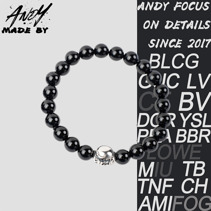 Chrome Hearts C Hearts CH Classic Obsidian Bracelet Selected