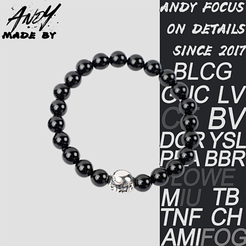 Chrome Hearts C Hearts CH Classic Obsidian Bracelet Selected