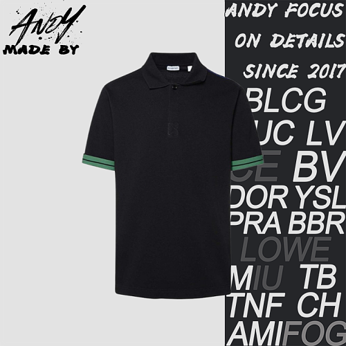 Bbr Polo Short-sleeved Shirt With Striped Horse Pattern Cuffs