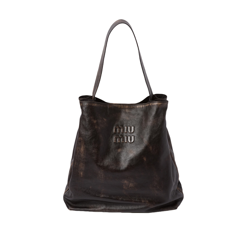 M Iu Sheepskin Distressed Handbag