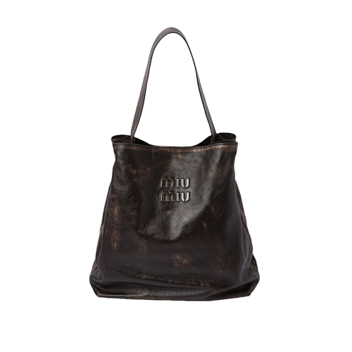 M Iu Sheepskin Distressed Handbag
