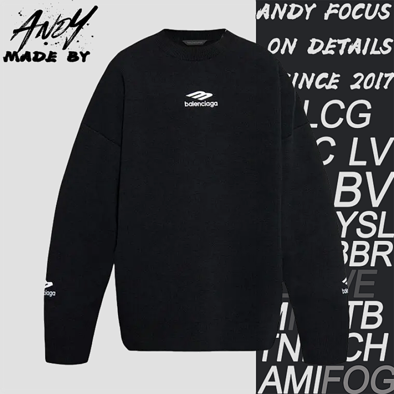 Balenciaga Blcg Embroidered Ski Crewneck Sweater
