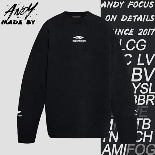 Balenciaga Blcg Embroidered Ski Crewneck Sweater