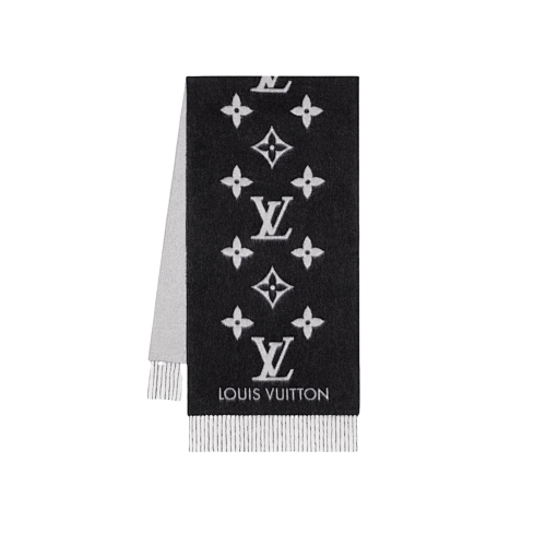 Louis Vuitton L V Double-sided Cashmere Tassel Scarf For Both Men And Women