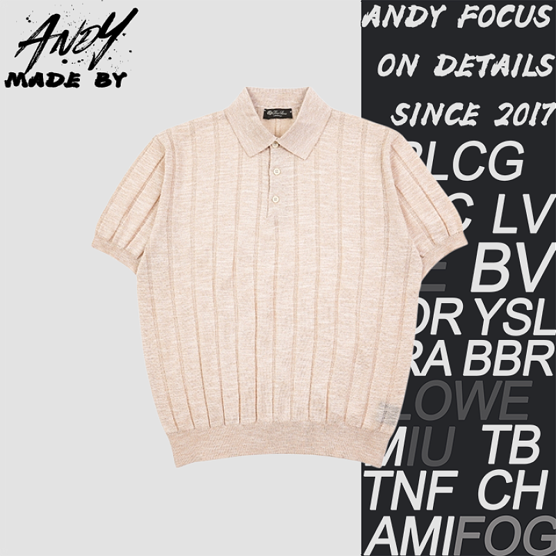 Heathered Ribbed Polo Short Sleeve