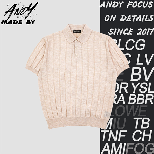 Heathered Ribbed Polo Short Sleeve