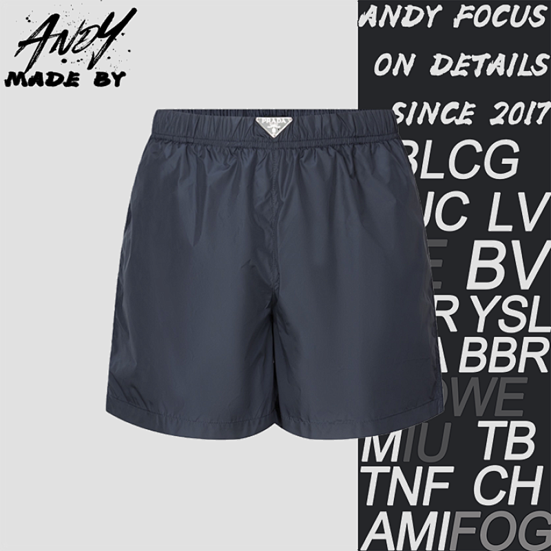 Prada Nylon Steel Label Beach Shorts