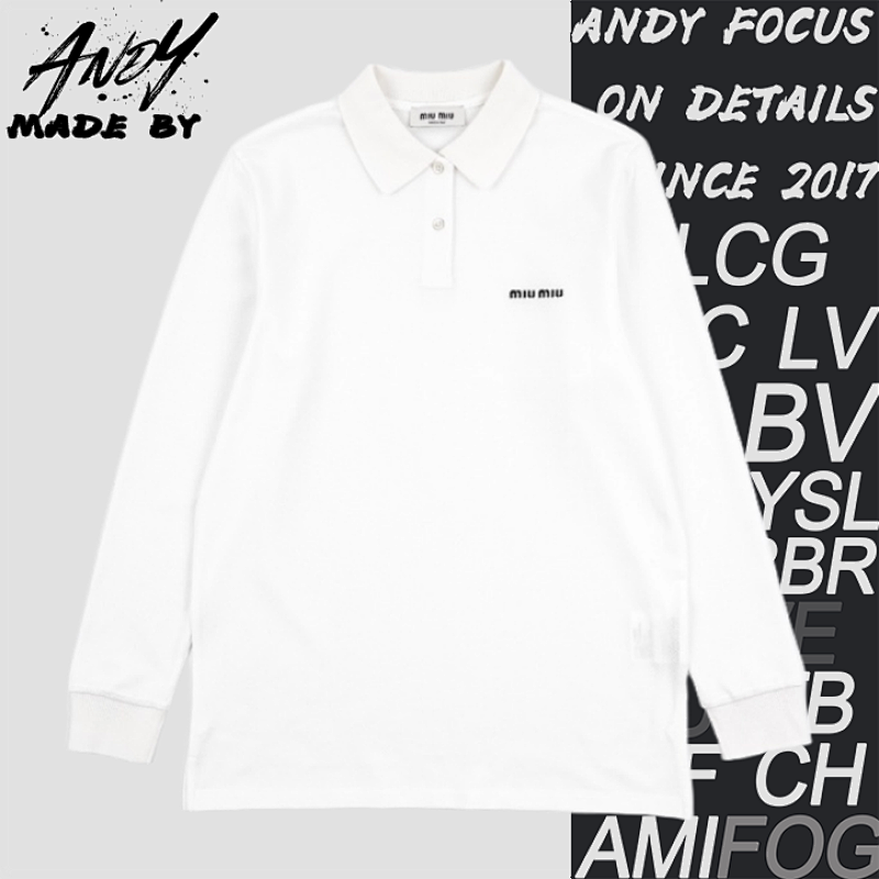 Miu Small Logo Embroidered Polo