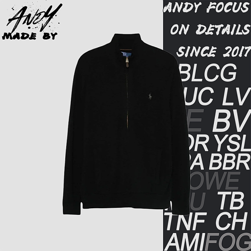 Pony Logo Jersey Half-Zip Sweater