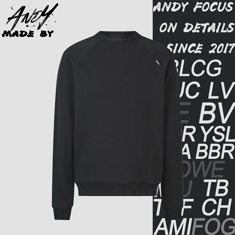 Prada Heavyweight Terry Cloth Sweatshirt With Fabric Label