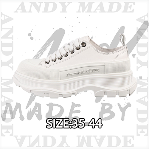 Alexander McQueen Lace-up Heightening White Leather