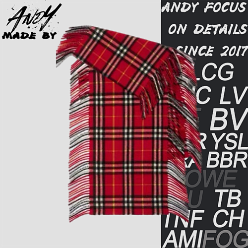 Asics Plaid Tassel Scarf