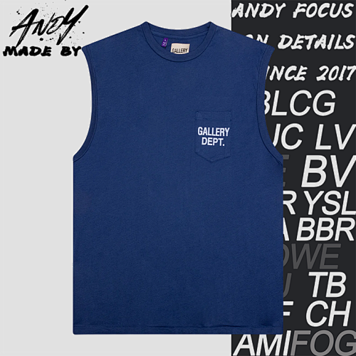 G D Pocket English Print Vest Short Sleeves