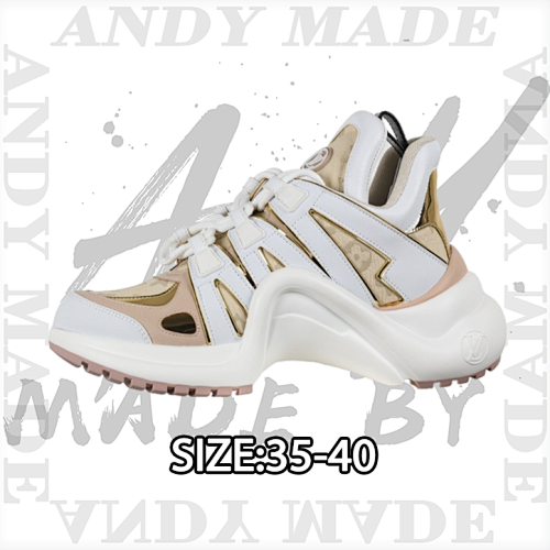 Louis Vuitton Shock-absorbing Mesh Sports Bow Retro Dad Sneakers