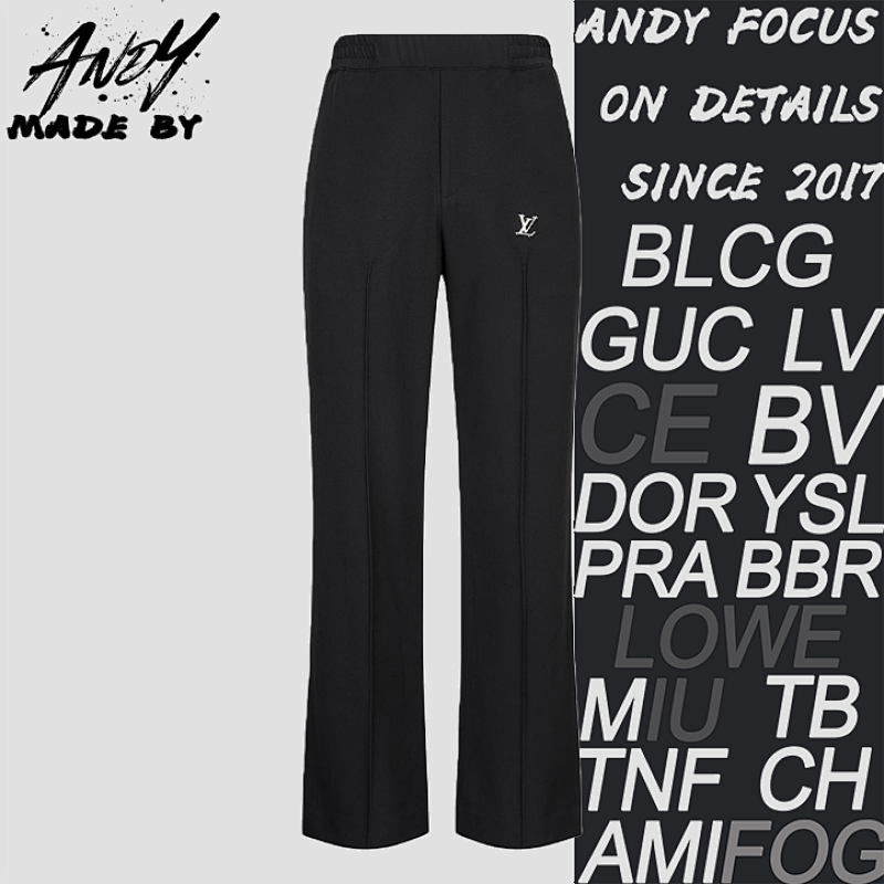 Louis Vuitton Hand-stitched Logo Tech Sports Pants