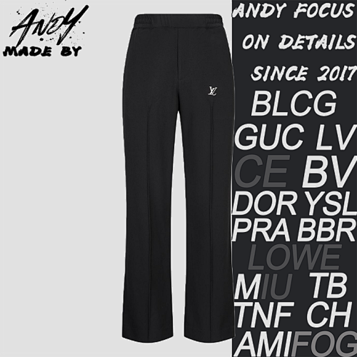 Louis Vuitton Hand-stitched Logo Tech Sports Pants