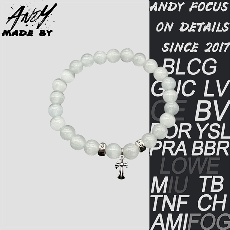 Chrome Hearts C Hearts CH Cat's Eye Beaded Bracelet
