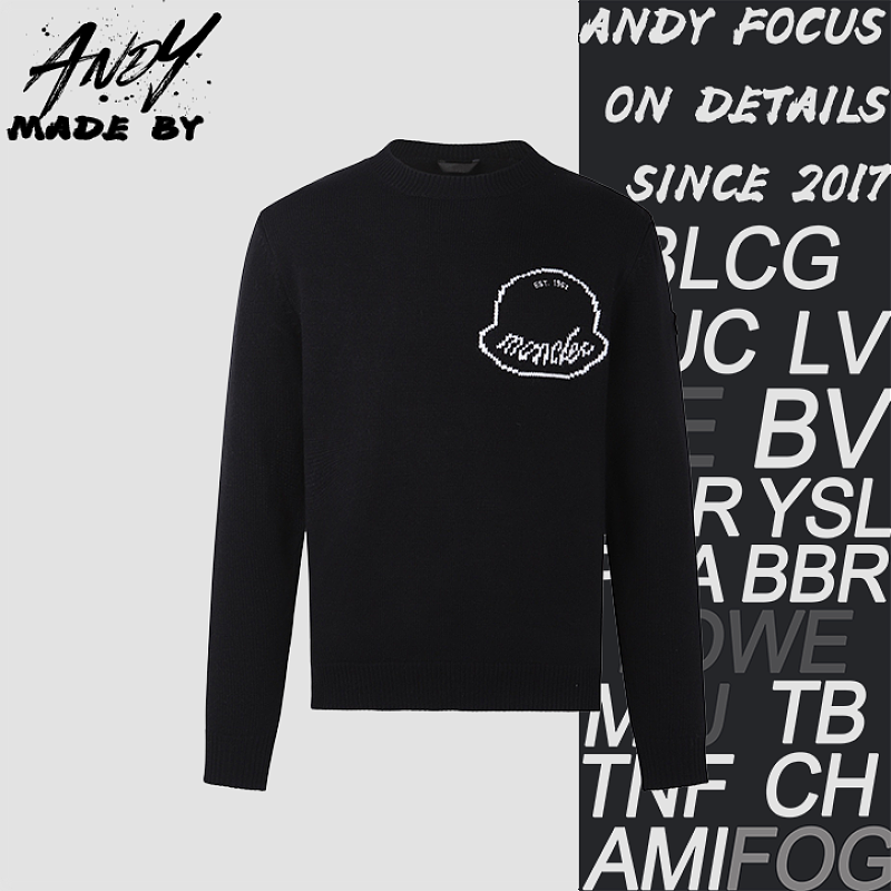 Embroidered Logo Crew Neck Long-sleeved Sweater