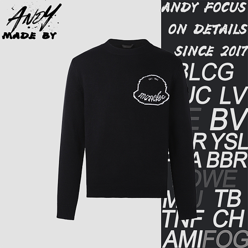 Embroidered Logo Crew Neck Long-sleeved Sweater