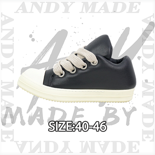 Leather Thick-lace Bread Shoes