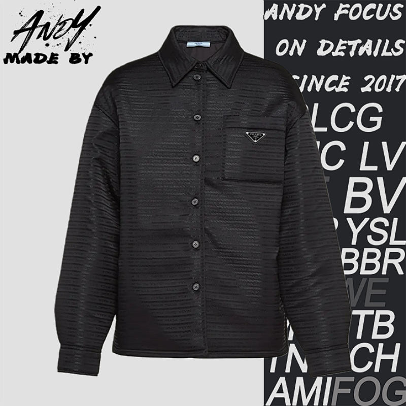 Triangle Logo Jacquard Cotton Jacket