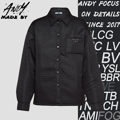 Triangle Logo Jacquard Cotton Jacket