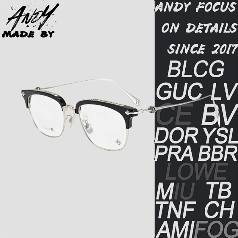 Kroos Heart Cross Flower Glasses Silver