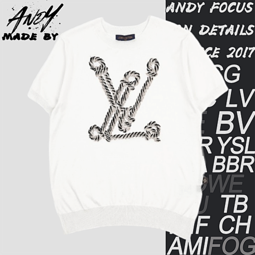 Louis Vuitton L V Rope Monogram Letter Jacquard Short-sleeved Shirt