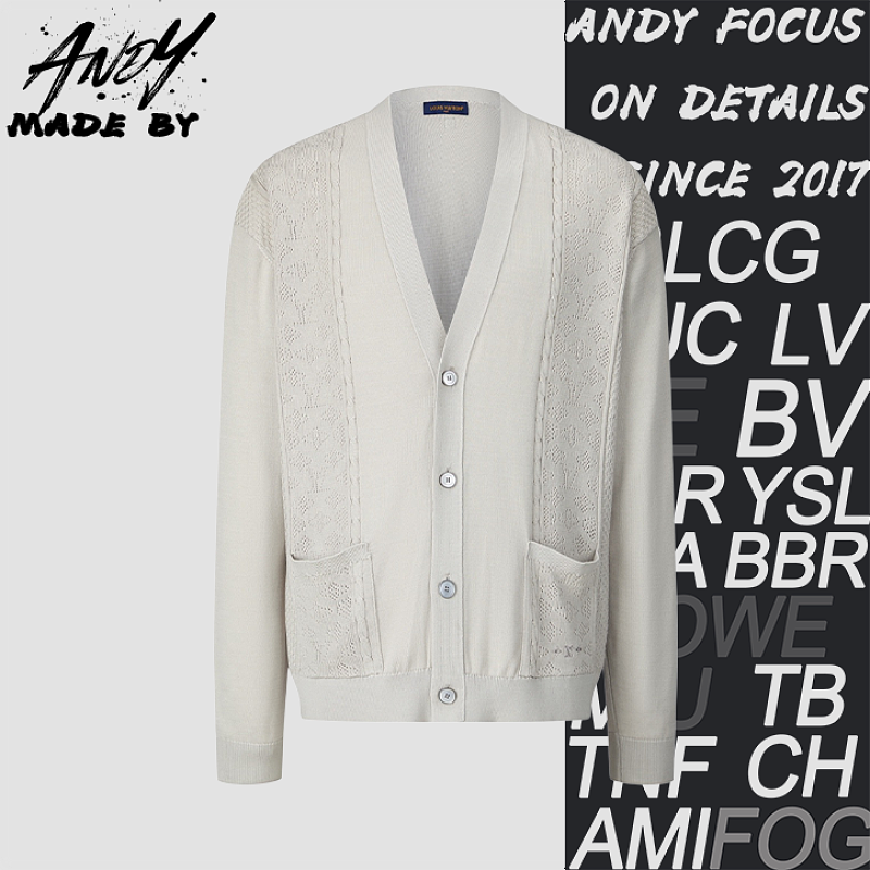 Louis Vuitton Jacquard Logo Knit Cardigan