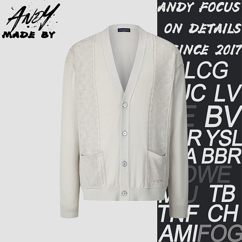 Louis Vuitton Jacquard Logo Knit Cardigan
