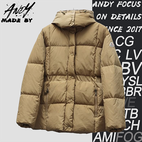 Agneux Square Elastic Waist Hooded Down Jacket