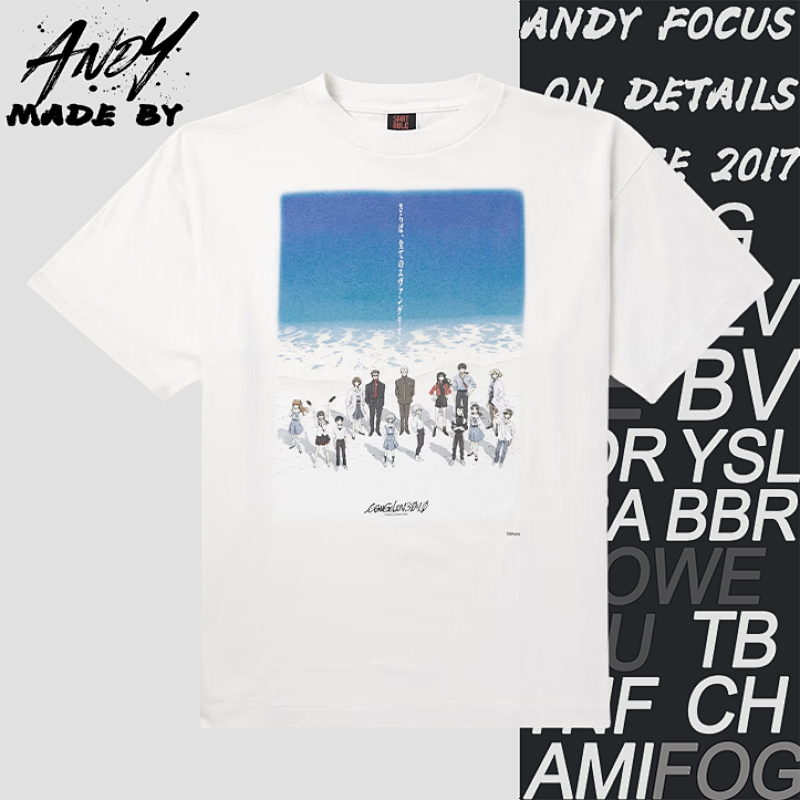 SM Neon Genesis Evangelion Printed Short-sleeved Shirt