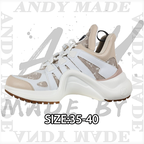 Louis Vuitton Shock-absorbing Mesh Sports Bow Retro Dad Sneakers