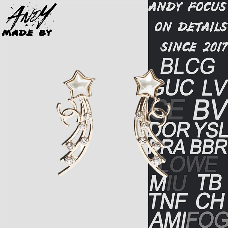 Five-pointed Star Rhinestone Meteor Earrings