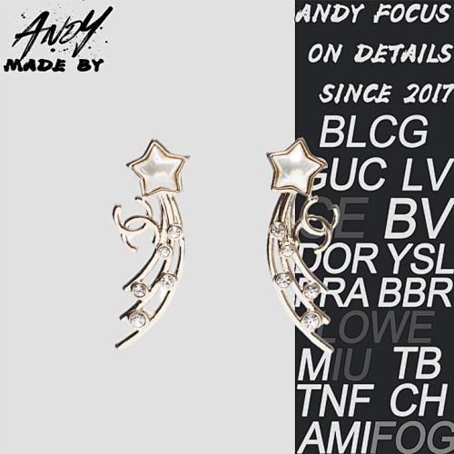 Five-pointed Star Rhinestone Meteor Earrings