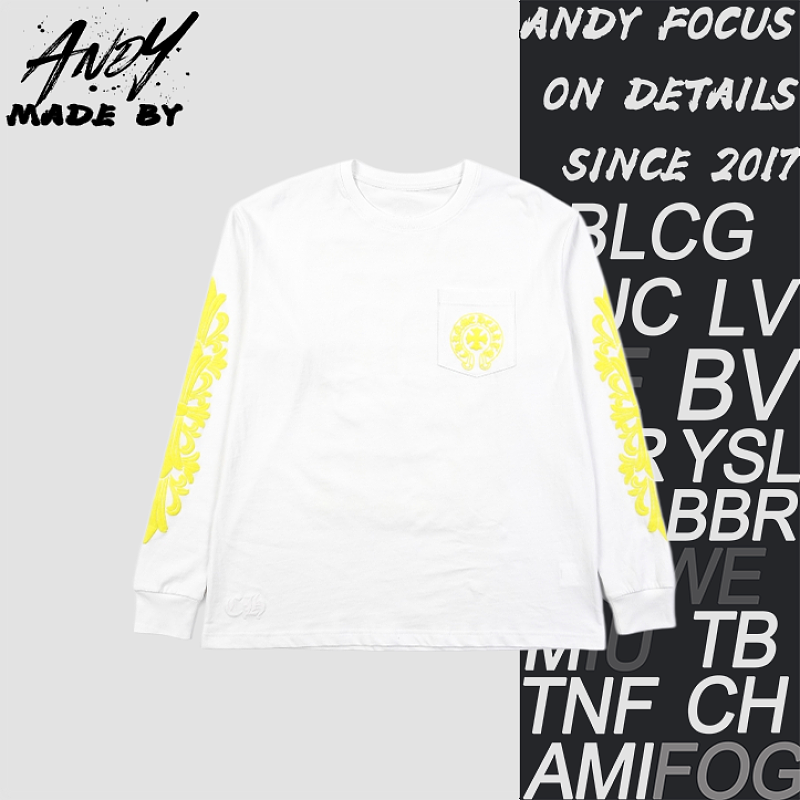 Long-sleeve Cross-back Yellow Sanskrit Print Shirt