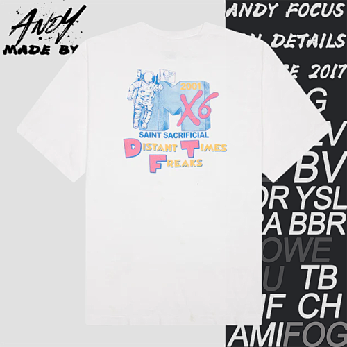 S M Astronaut Stain Print Short-sleeved Shirt