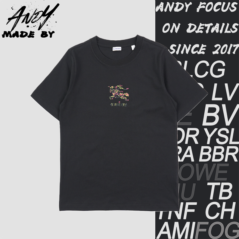 Burberry Floral Equestrian Rider Short-Sleeve