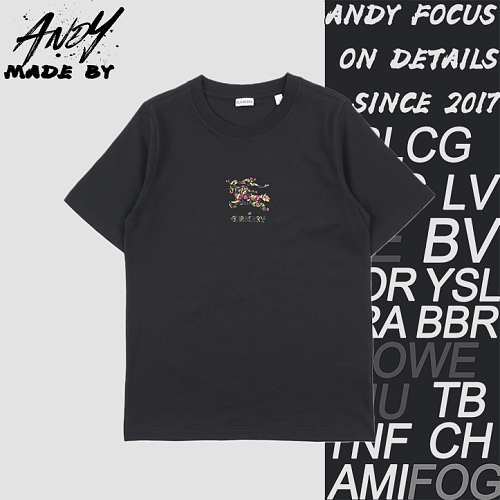 Burberry Floral Equestrian Rider Short-Sleeve