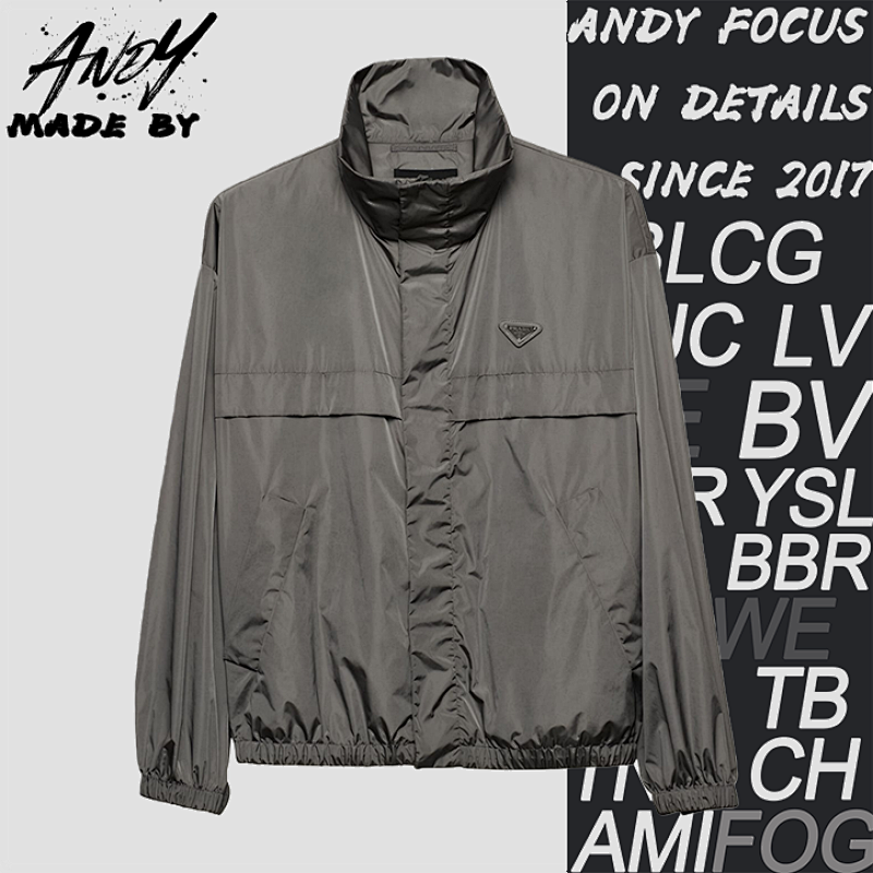 Triangle Logo Lightweight Stand Collar Jacket