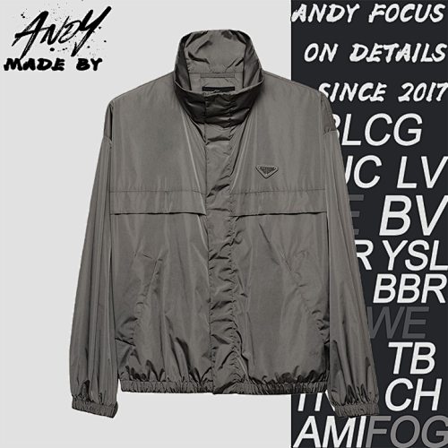 Triangle Logo Lightweight Stand Collar Jacket