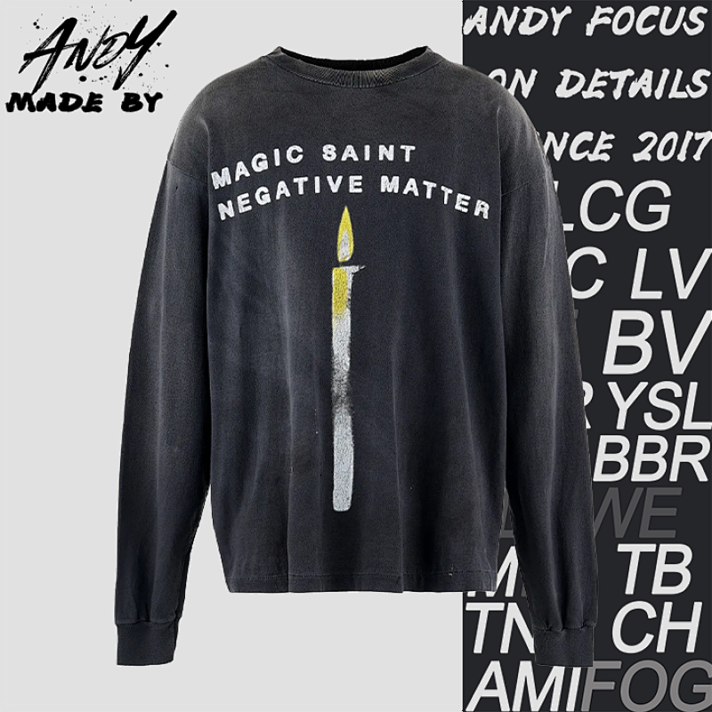 S M Candle Print Long Sleeve