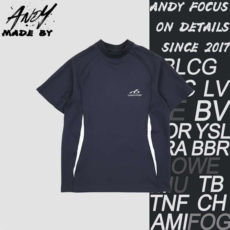 Side Stripe Reflective Ring Small Logo Quick-Dry Short Sleeve