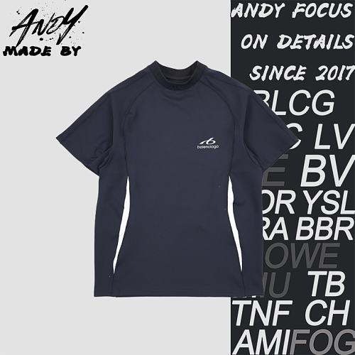 Side Stripe Reflective Ring Small Logo Quick-Dry Short Sleeve